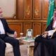 تصویر مربوط به بررسی تحولات منطقه در دیدار وزیر خارجه با ولیعهد عربستان