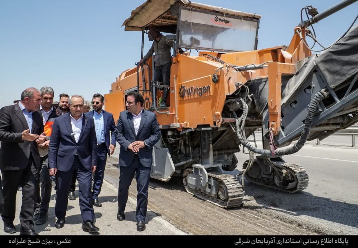 تصویر مربوط به اسفالت بزرگراه تبریز زنجان
