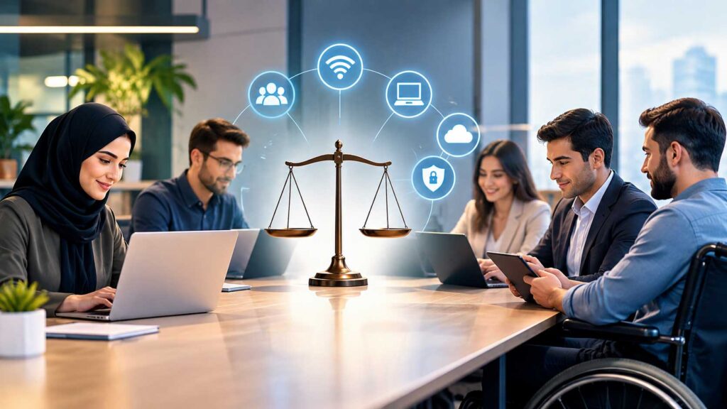 عدالت دیجیتال در محیط کار و دسترسی برابر کارکنان به آموزش و فناوری‌های هوش مصنوعی